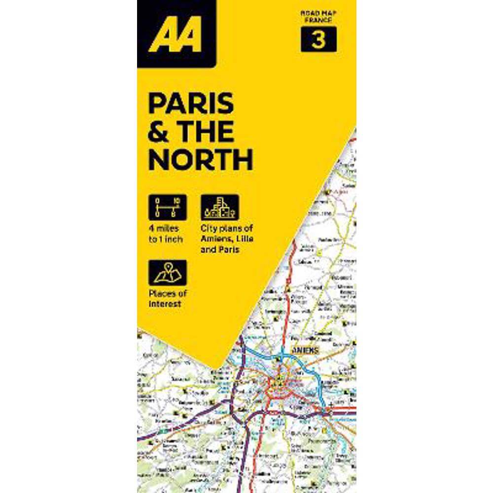 AA Road Map Paris & The North